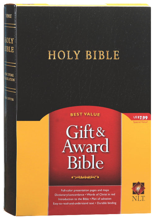 NLT Gift & Award Bible Black (Red Letter Edition)