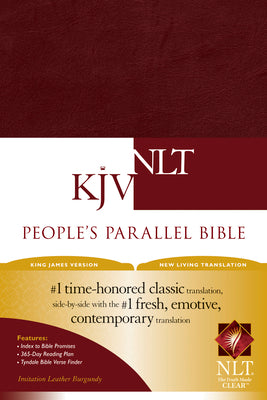 NLT KJV People's Parallel Bible Burgundy (Black Letter Edition)