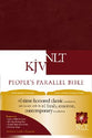 NLT KJV People's Parallel Bible Burgundy (Black Letter Edition)