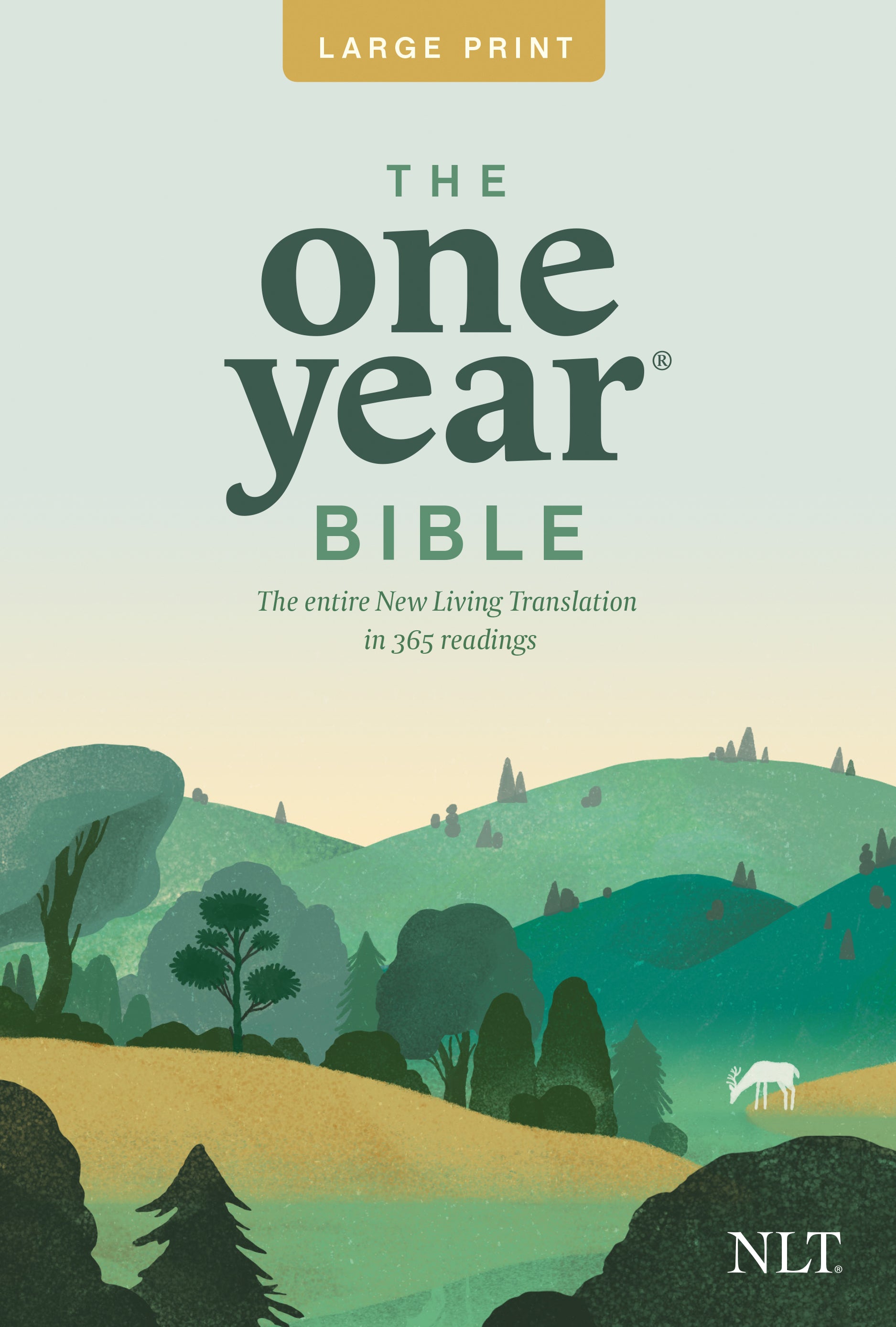 NLT One Year Bible Premium Slimline Large Print (Black Letter Edition)