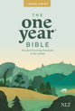 NLT One Year Bible Premium Slimline Large Print (Black Letter Edition)