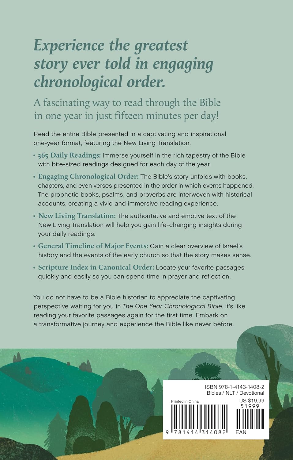 NLT One Year Chronological Bible (Black Letter Edition) (2nd Edition)