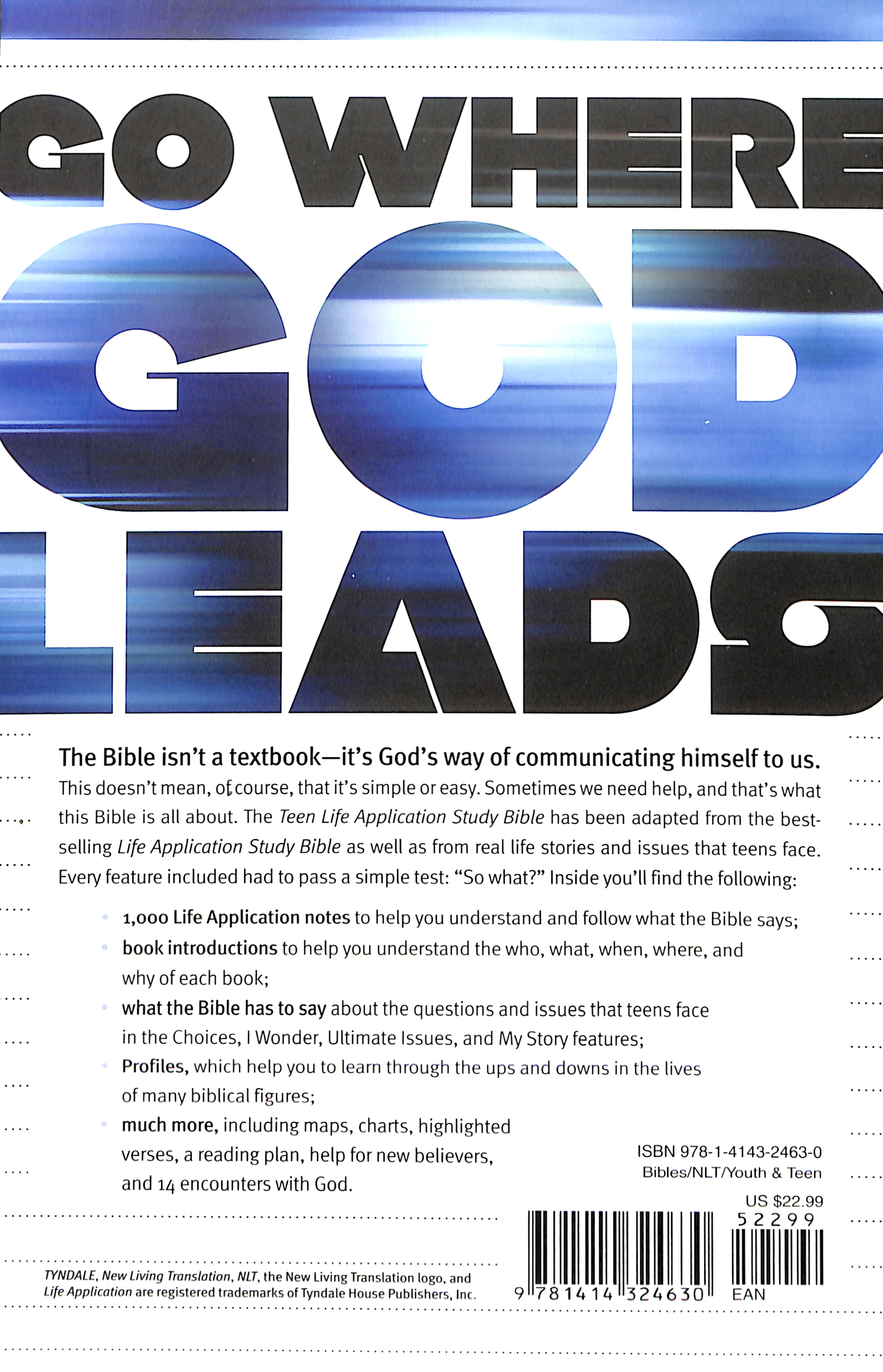 NLT Teen Life Application Study (Black Letter Edition)