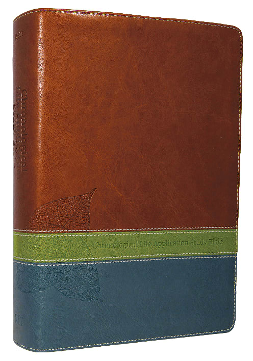 NLT Chronological Life Application Study Bible Brown/Green/Teal (Black Letter Edition)
