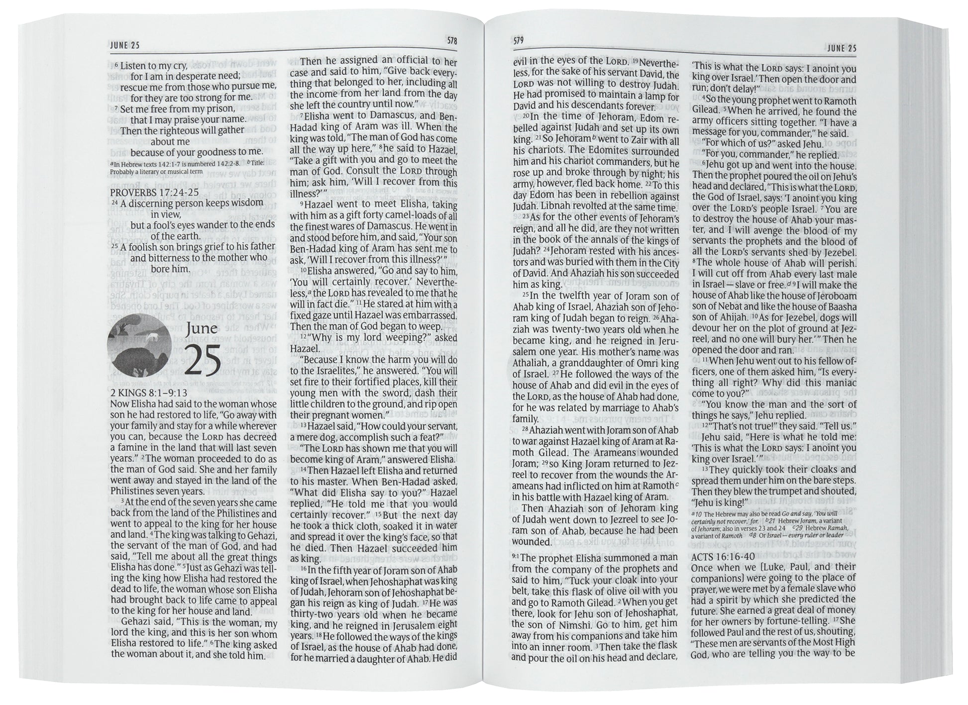 NIV One Year Bible Premium Slimline Large Print (Black Letter Edition)