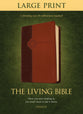 TLB The Living Bible Large Print Brown/Tan (Black Letter Edition)