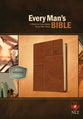 NLT Every Man's Bible Deluxe Messenger Edition Layered Brown (Black Letter Edition)