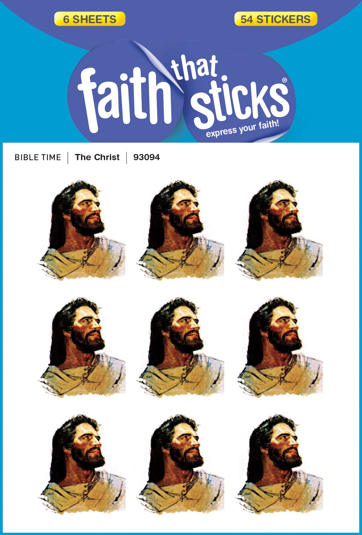 The Christ (6 Sheets, 54 Stickers) (Stickers Faith That Sticks Series)