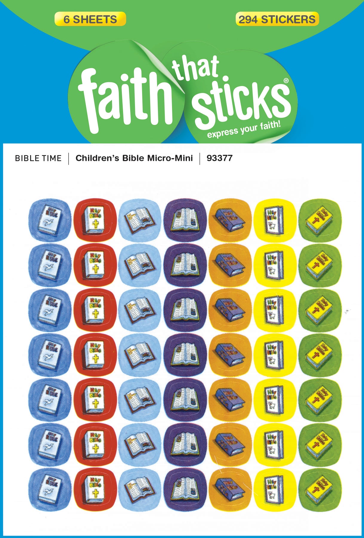 Children's Bible Micro-Mini (6 Sheets, 294 Stickers) (Stickers Faith That Sticks Series)