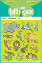 Jungle Animals (6 Sheets, 78 Stickers) (Stickers Faith That Sticks Series)