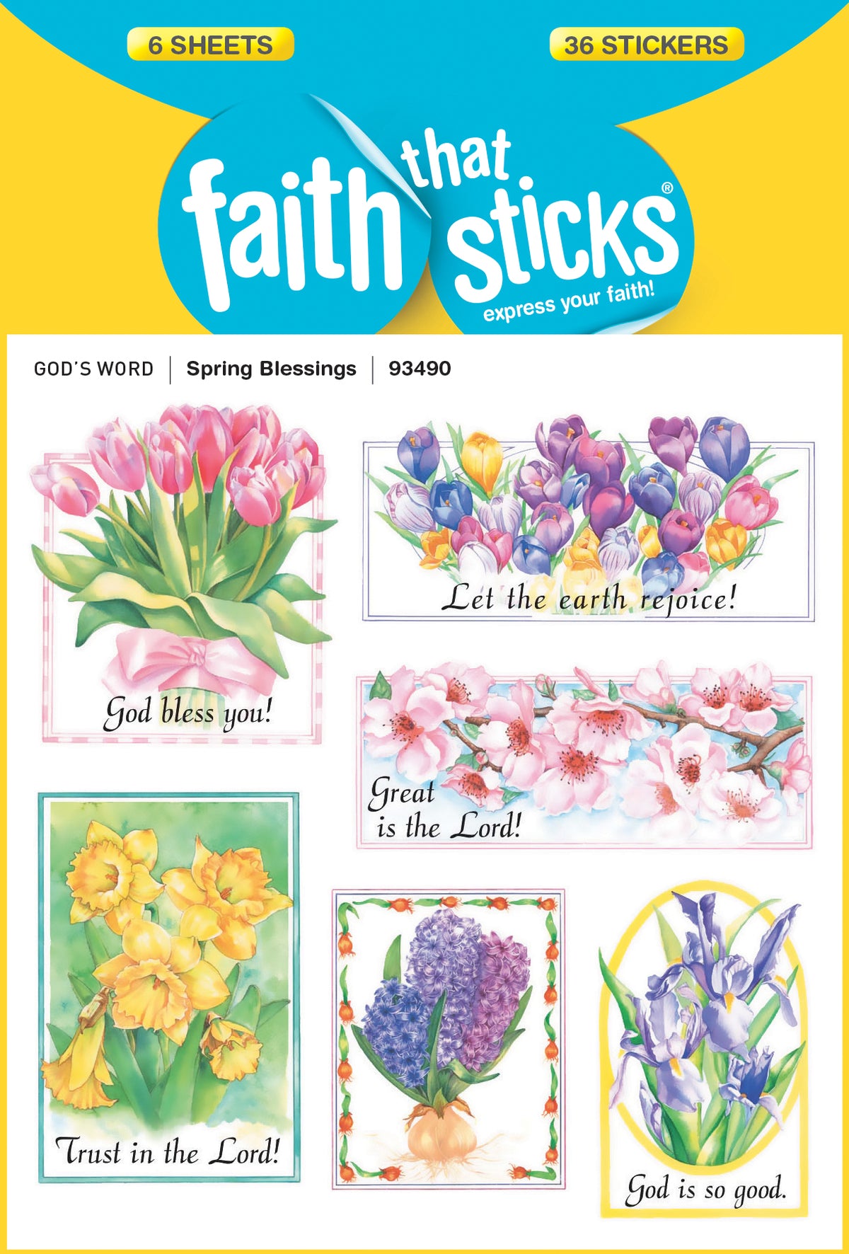 Spring Faith Spring Blessings (6 Sheets, 36 Stickers) (Stickers Faith That Sticks S ...
