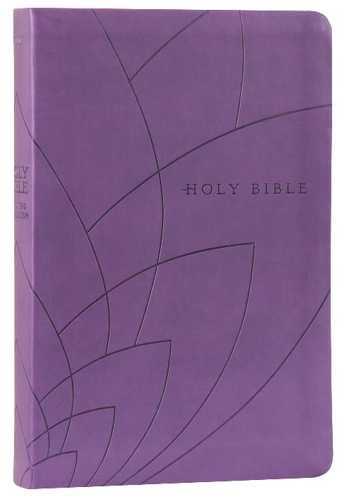 NLT Premium Gift Bible Purple Petals (Red Letter Edition)