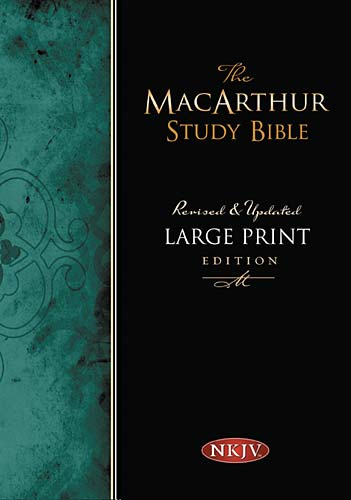 NKJV Macarthur Study Large Print Black (Black Letter Edition)
