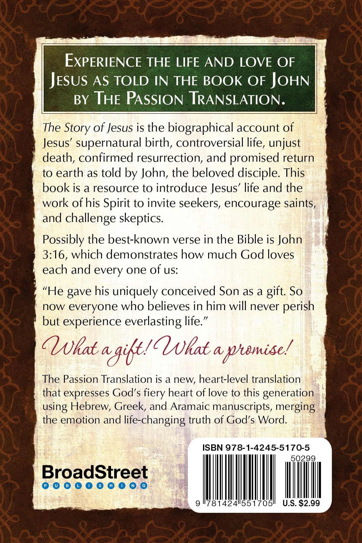 TPT the Story of Jesus and His Love For You (Black Letter Edition)
