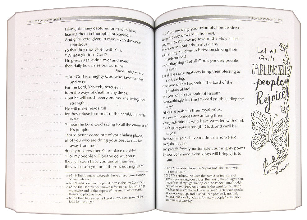 TPT Psalms: Poetry on Fire Illustrated Journaling Bible (Black Letter Edition)