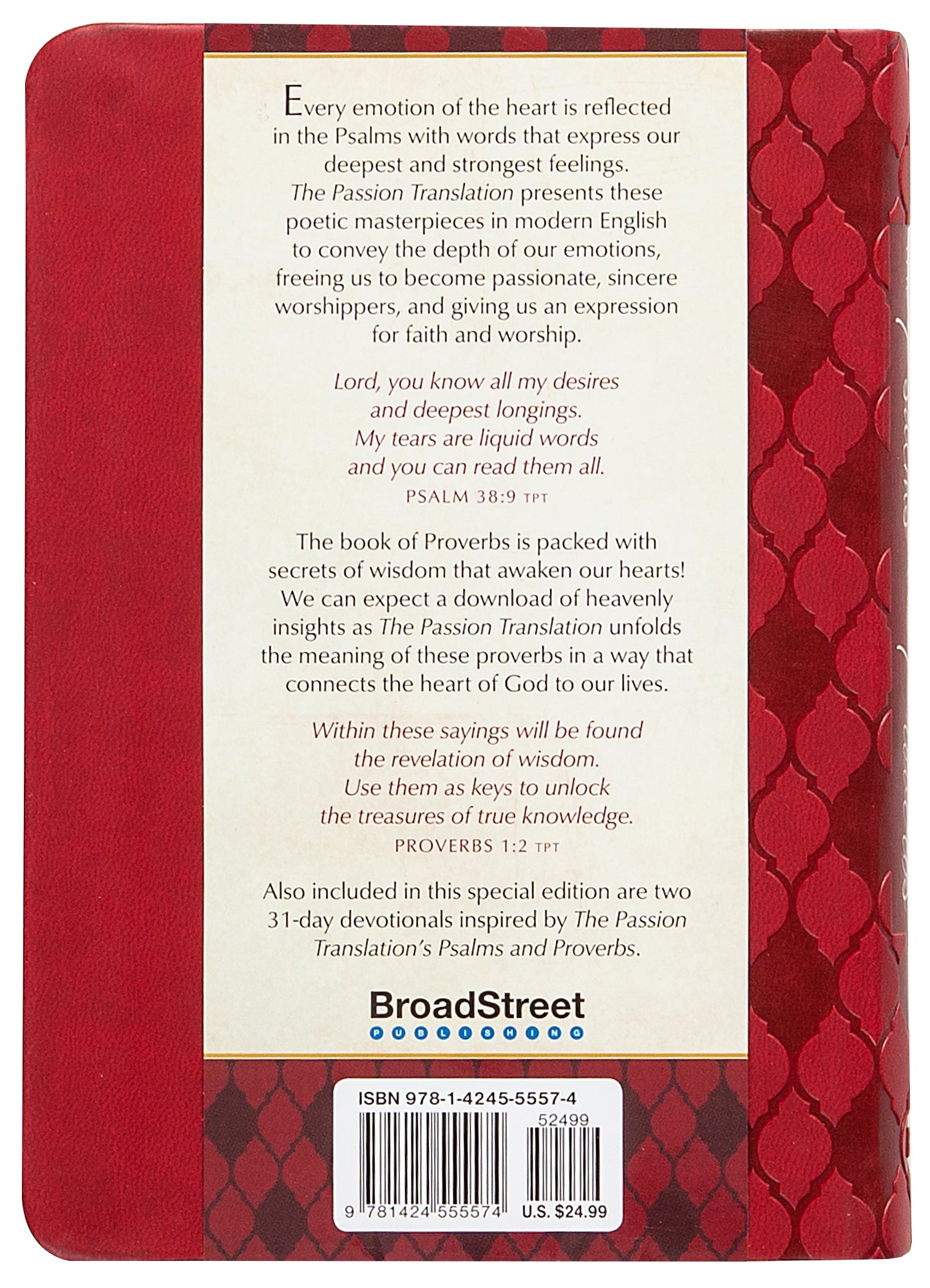 TPT the Psalms & Proverbs (2 In 1 Collection With Devotions)
