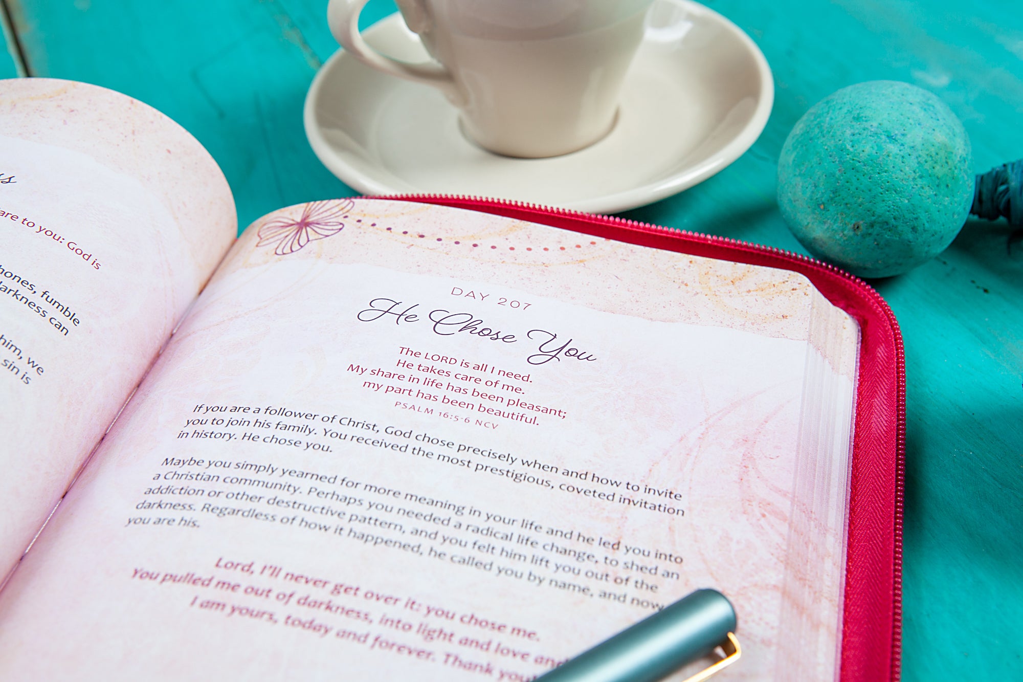 Devotional: Be Still and Know, Ziparound, Pink