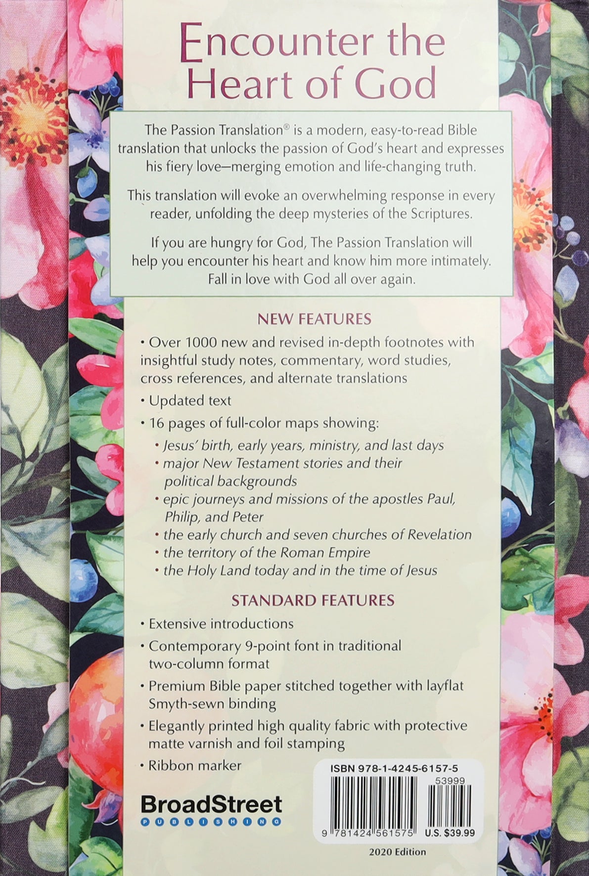 TPT New Testament Berry Blossoms (Black Letter Edition) (With Psalms, Proverbs And The Song Of Songs)