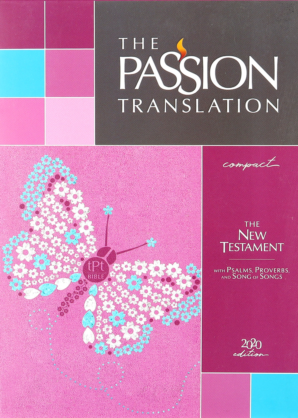 TPT New Testament Compact Youth Girls Butterfly Pink (With Psalms, Proverbs And The Song Of Songs)