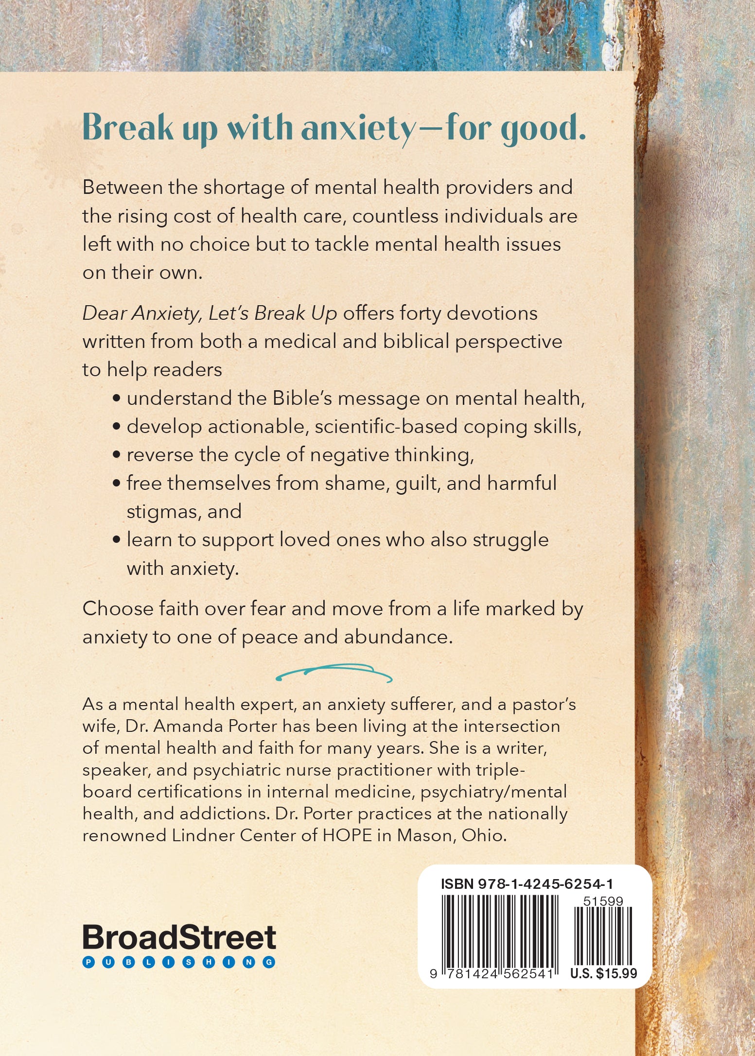 Dear Anxiety, Let's Break Up: 40 Devotions to Conquer Worry and Fear