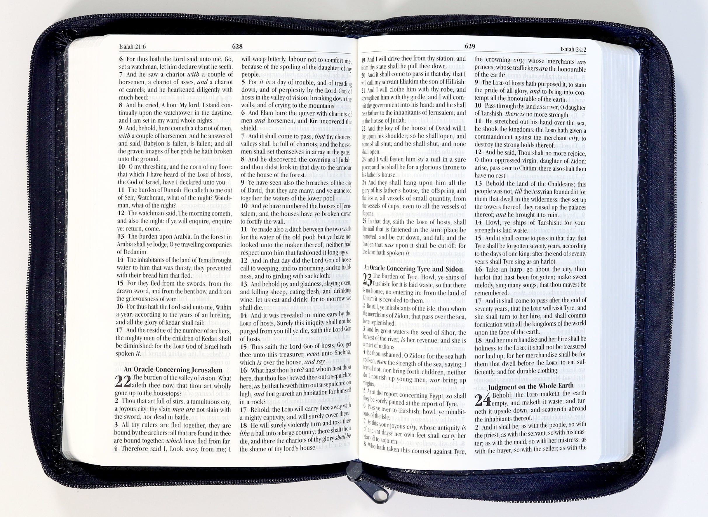 KJV Holy Bible Zip Midnight (Red Letter Edition)