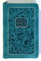 KJV Holy Bible Zip Turquoise (Red Letter Edition)
