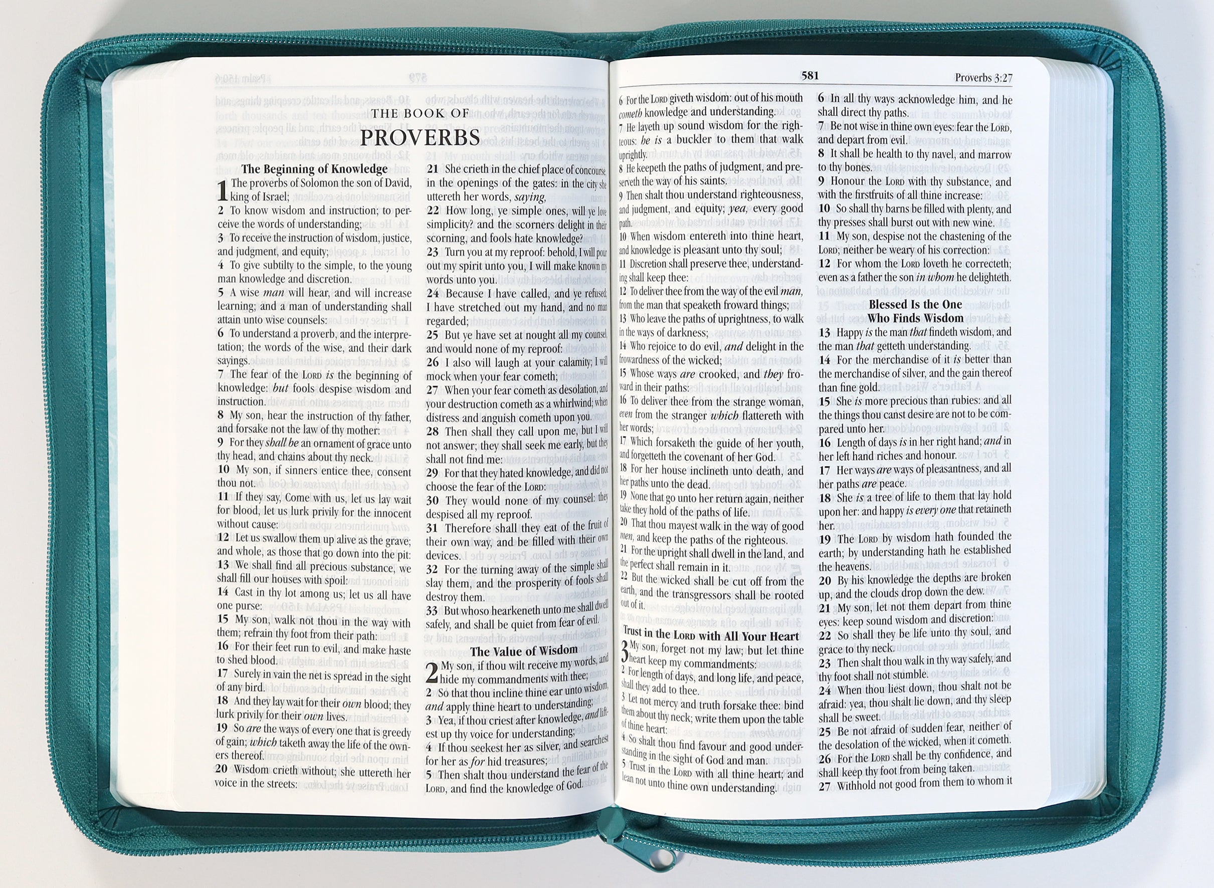 KJV Holy Bible Zip Turquoise (Red Letter Edition)