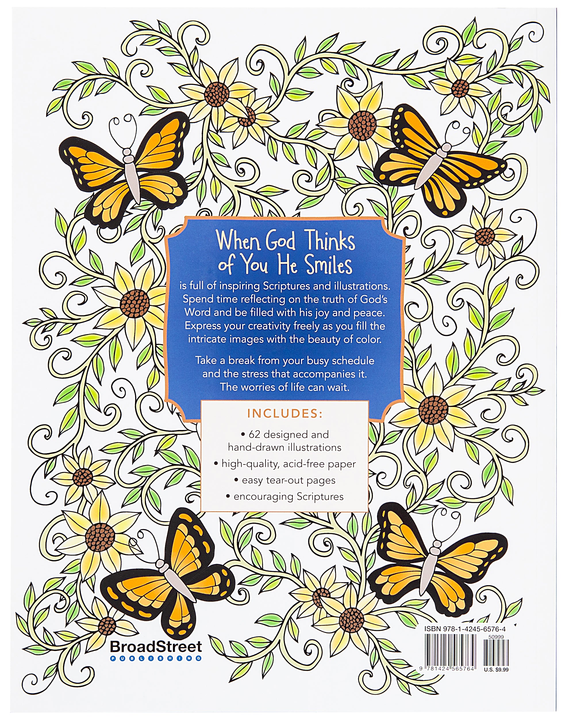 When God Thinks of You He Smiles: Colouring Book