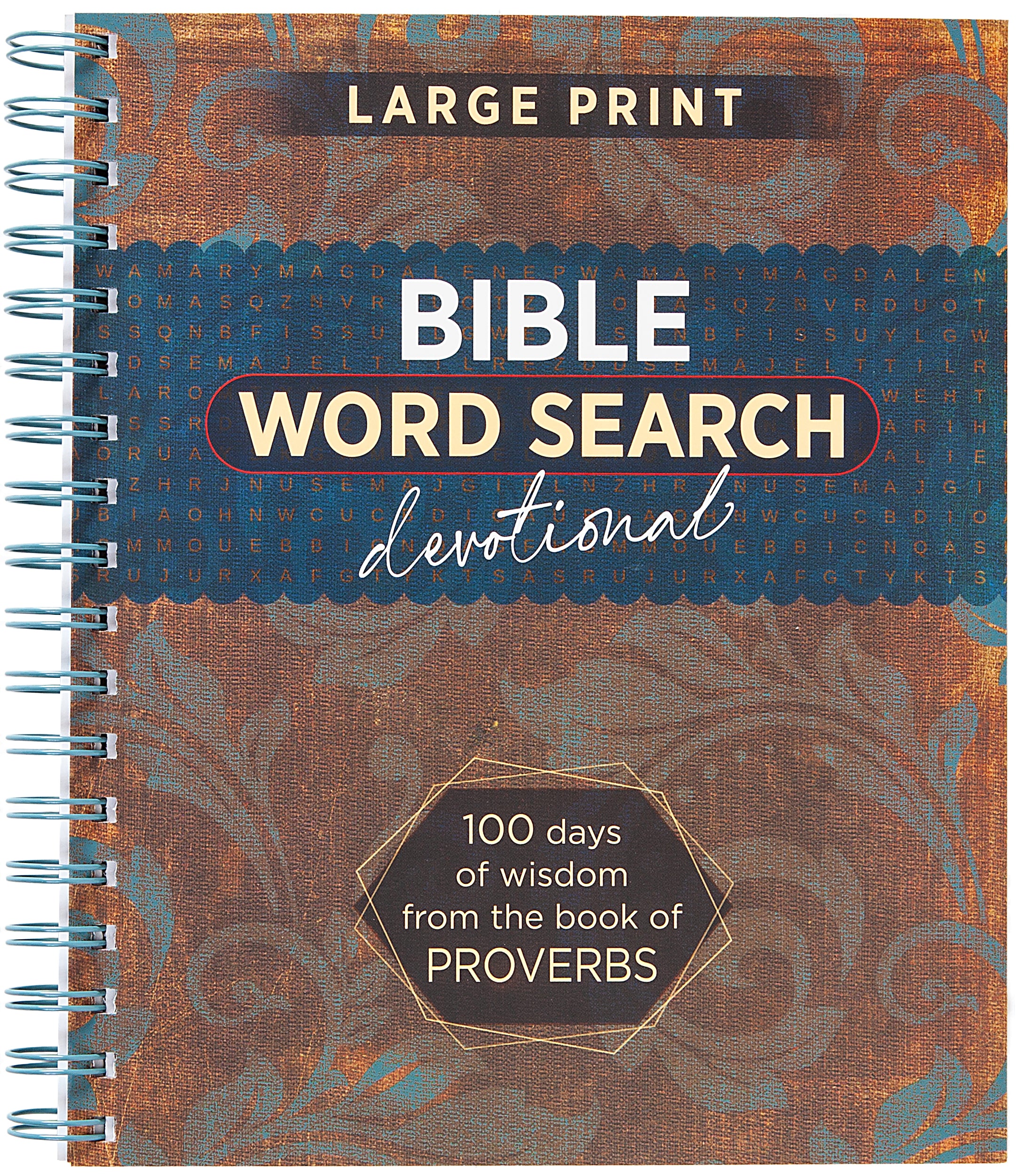 Bible Word Search Devotional: 100 Days of Wisdom from the Book of Proverbs (Large Print)