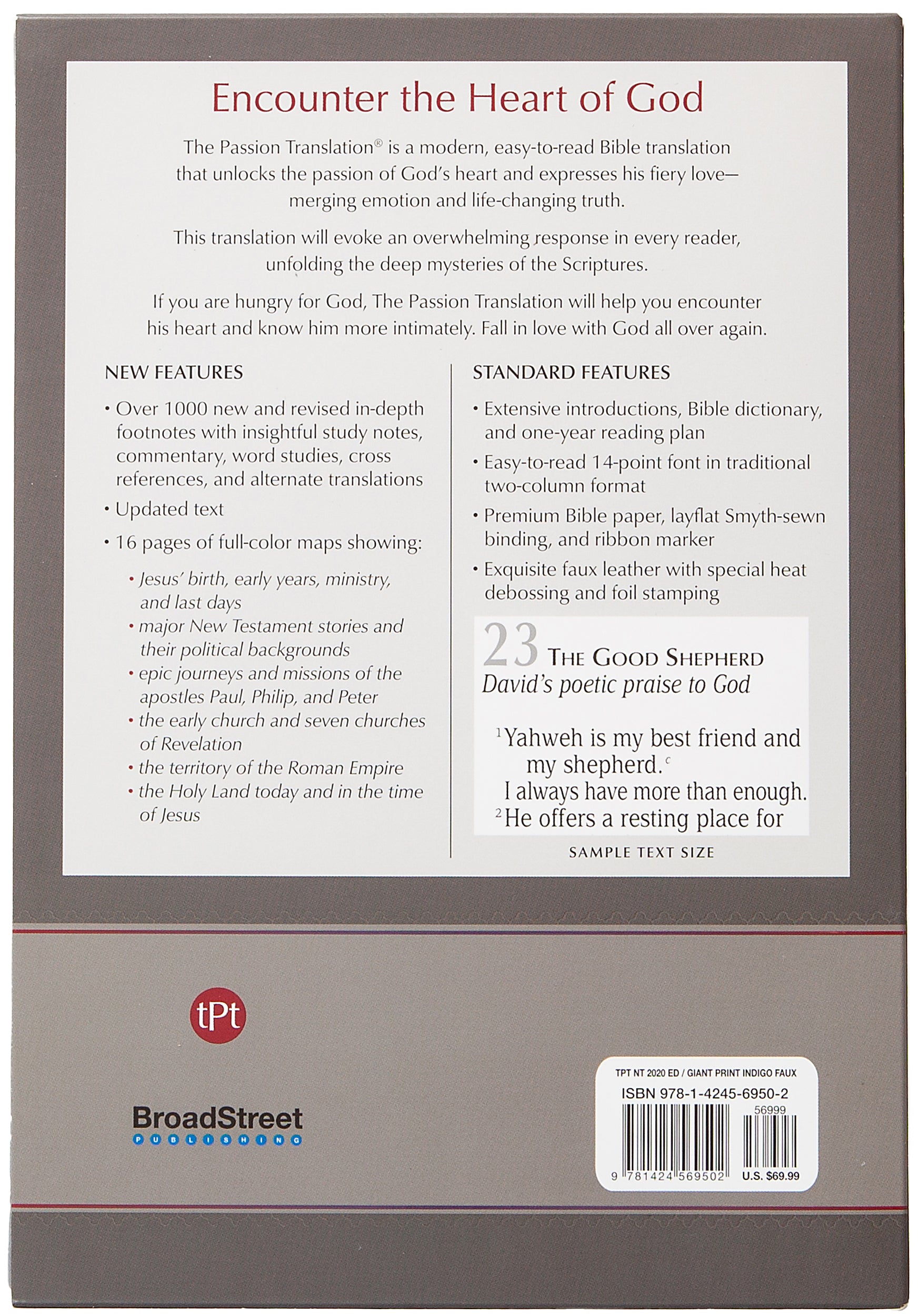 TPT New Testament Giant Print Indigo