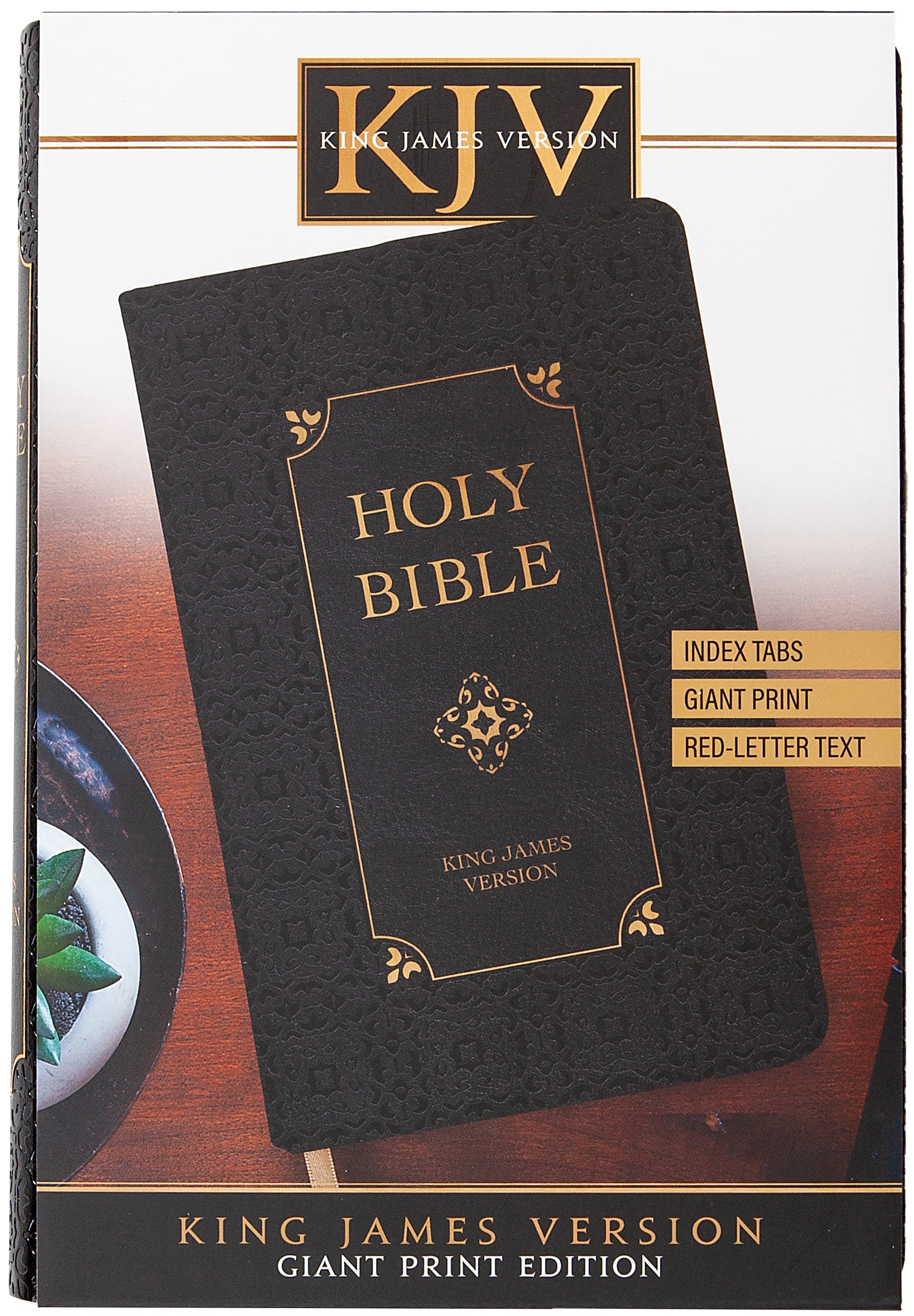 KJV Holy Bible Giant Print Obsidian Indexed (Red Letter Edition)