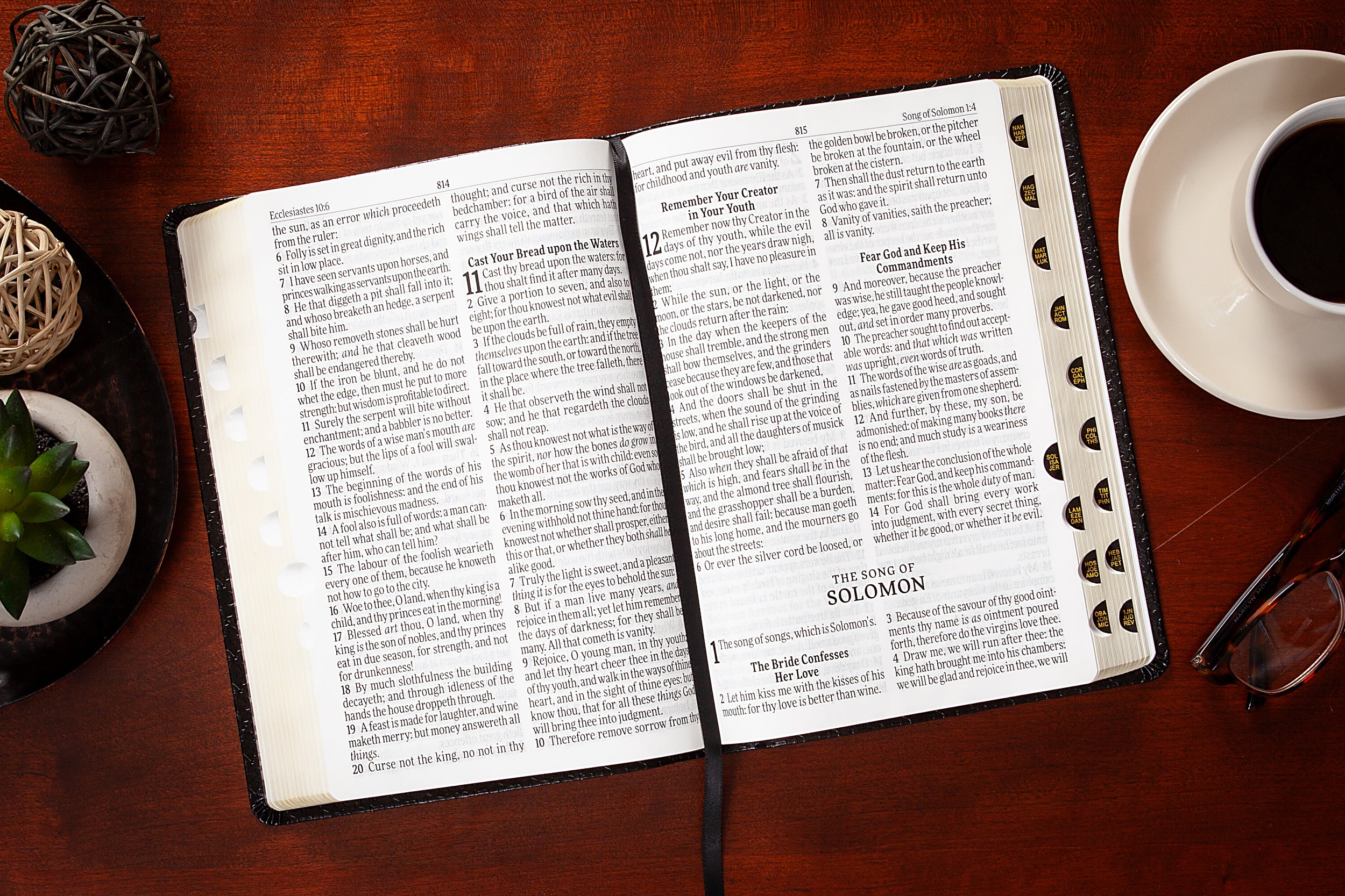 KJV Holy Bible Giant Print Obsidian Indexed (Red Letter Edition)
