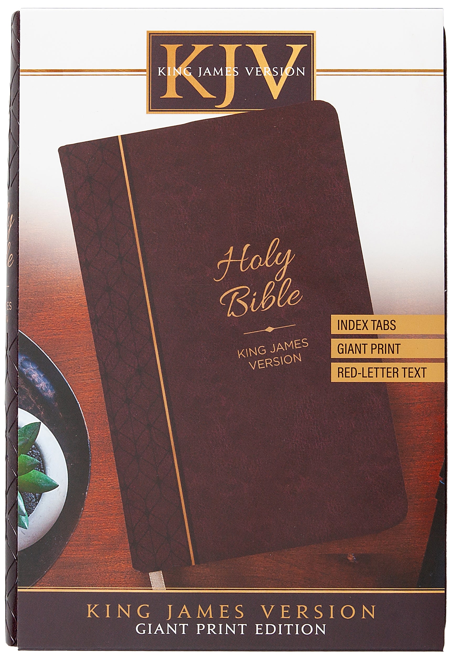 KJV Holy Bible Giant Print Maroon Indexed (Red Letter Edition)