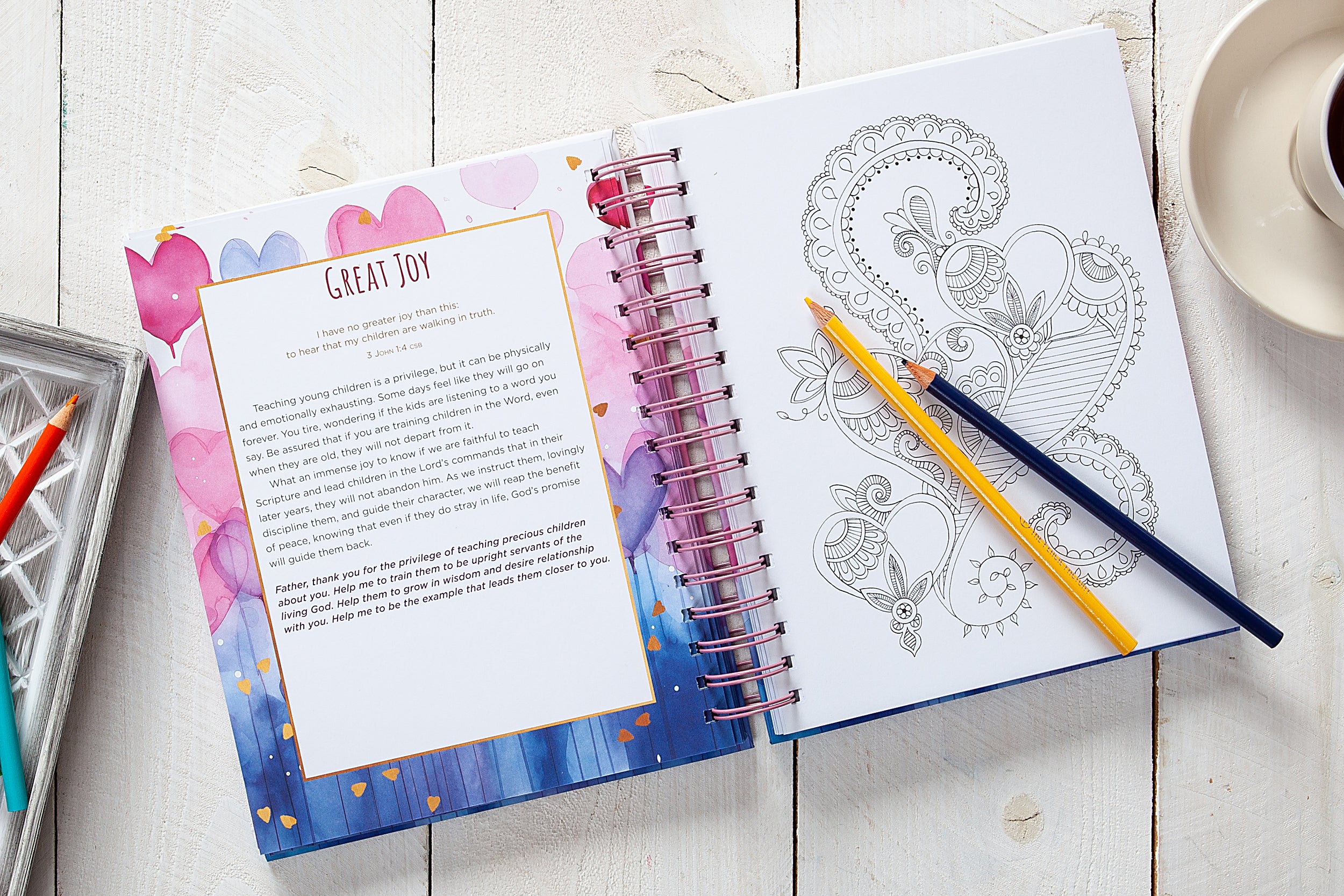 Joyful Hearts (Devotional Coloring Book)