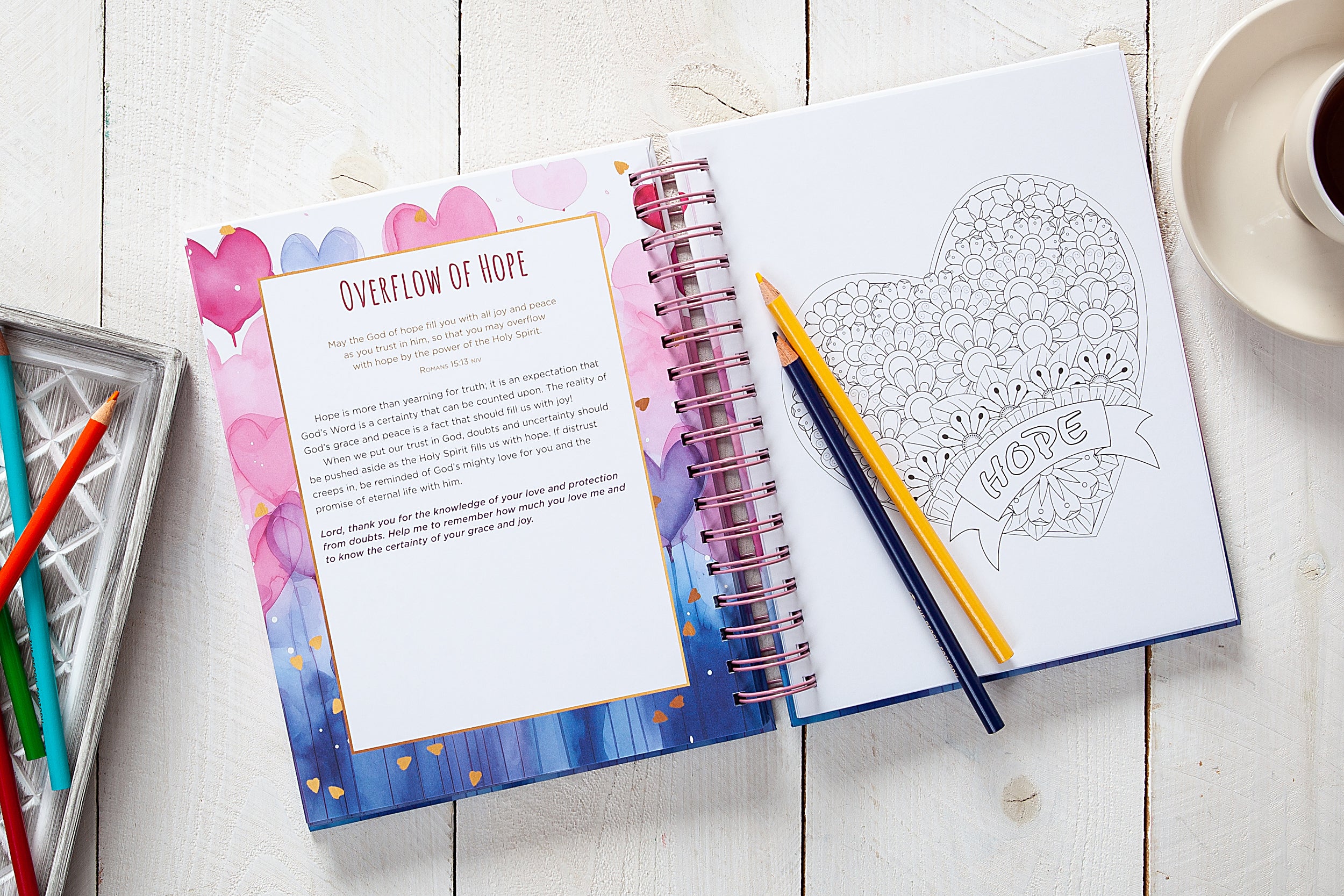 Joyful Hearts (Devotional Coloring Book)