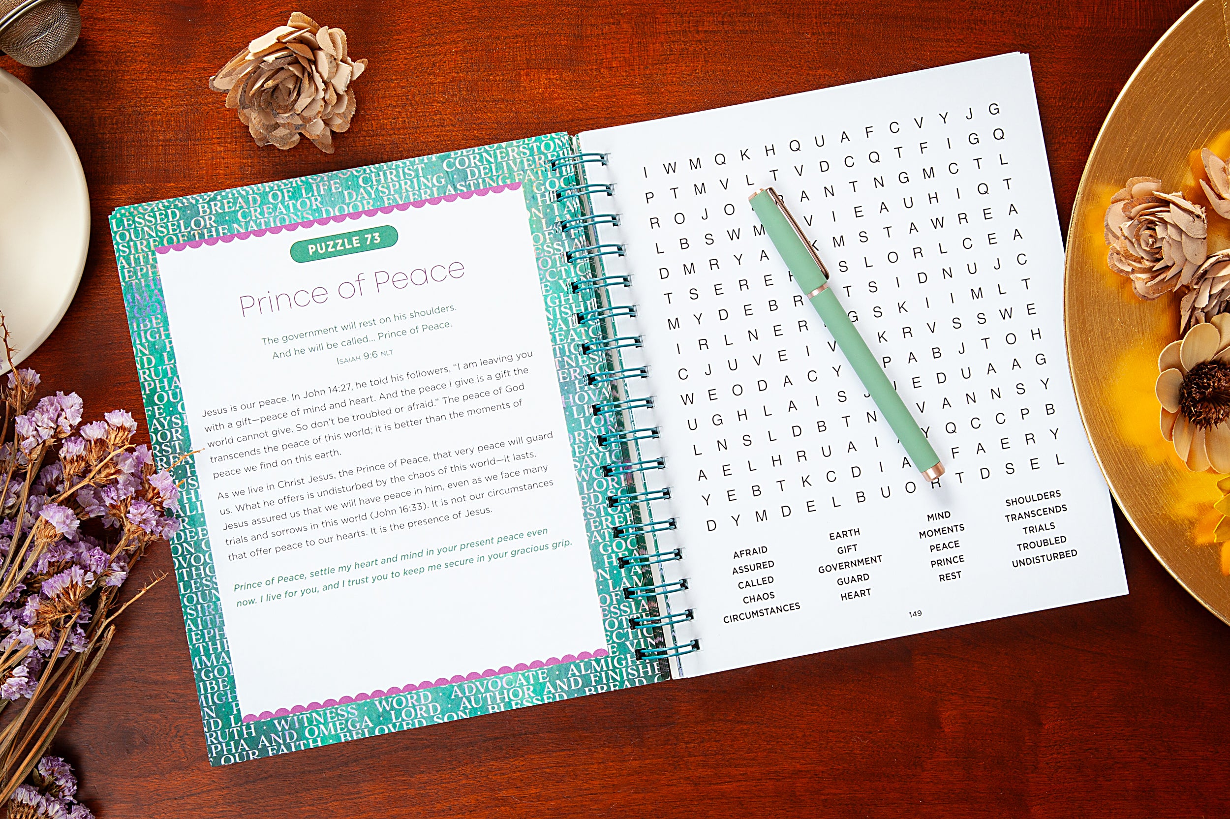Bible Word Search Devotional: 100 Meditations on the Names of Jesus (Large Print)