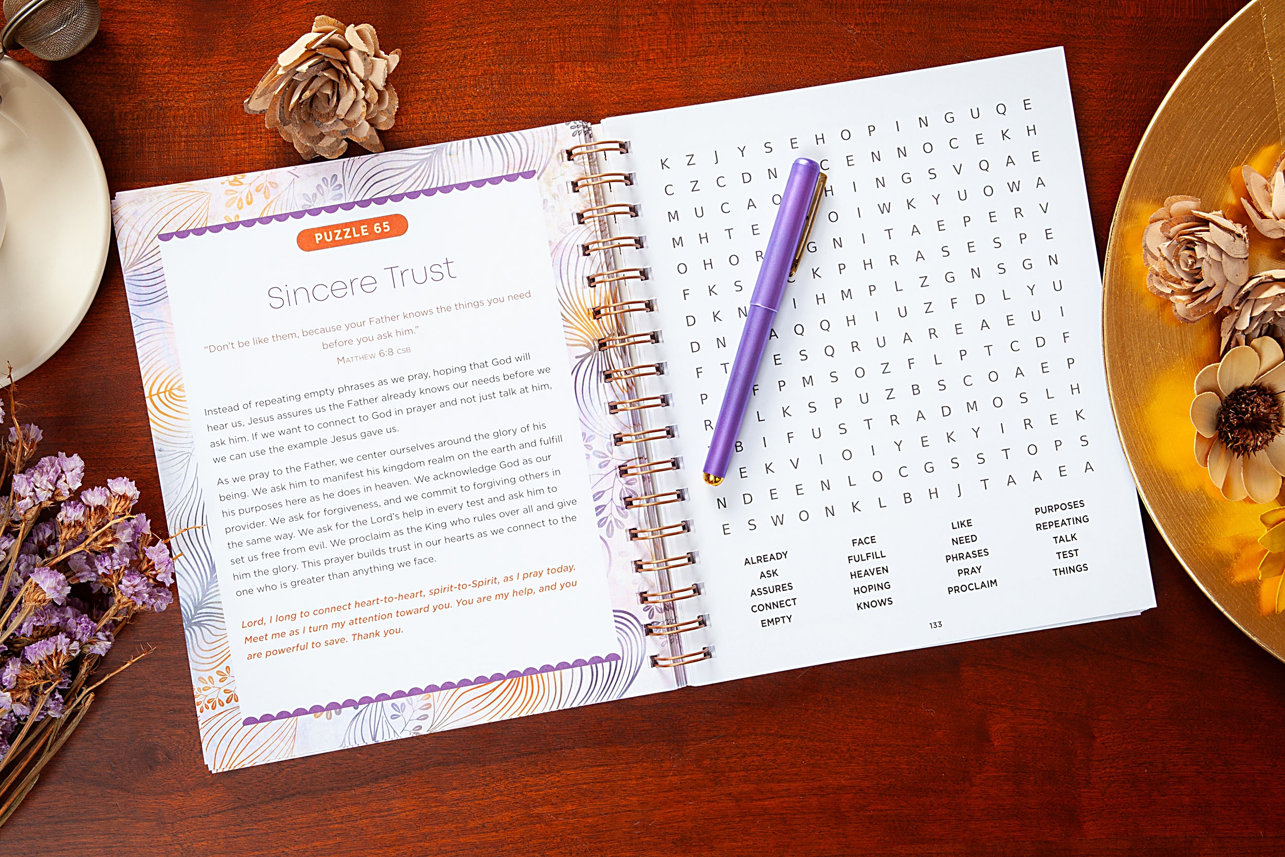 Bible Word Search Devotional: 100 Meditations on the Words of Jesus (Large Print)