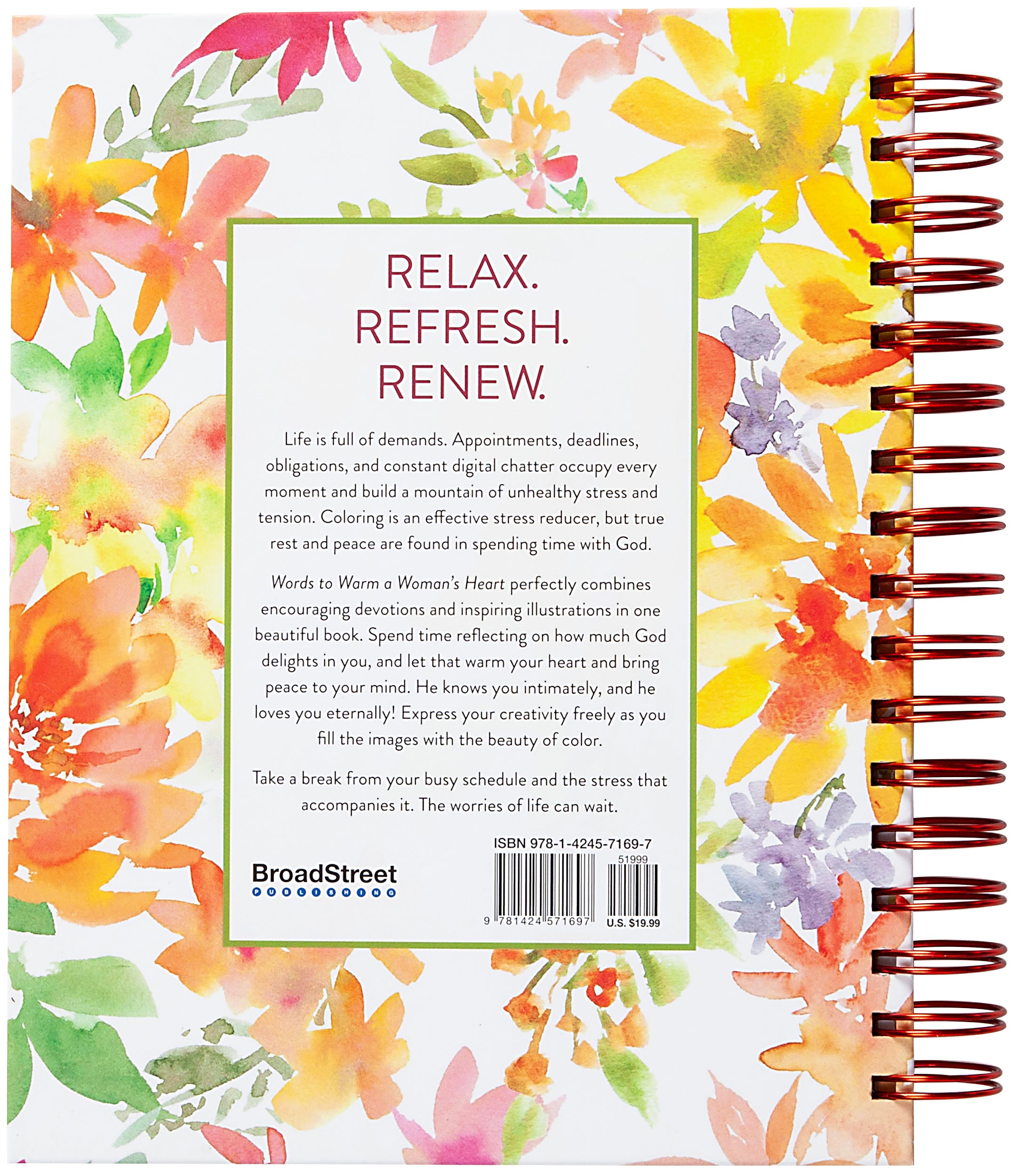 Words to Warm a Woman's Heart: Devotional Coloring Book