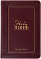 KJV Holy Bible Giant Print Compact Garnet Indexed (Red Letter Edition)