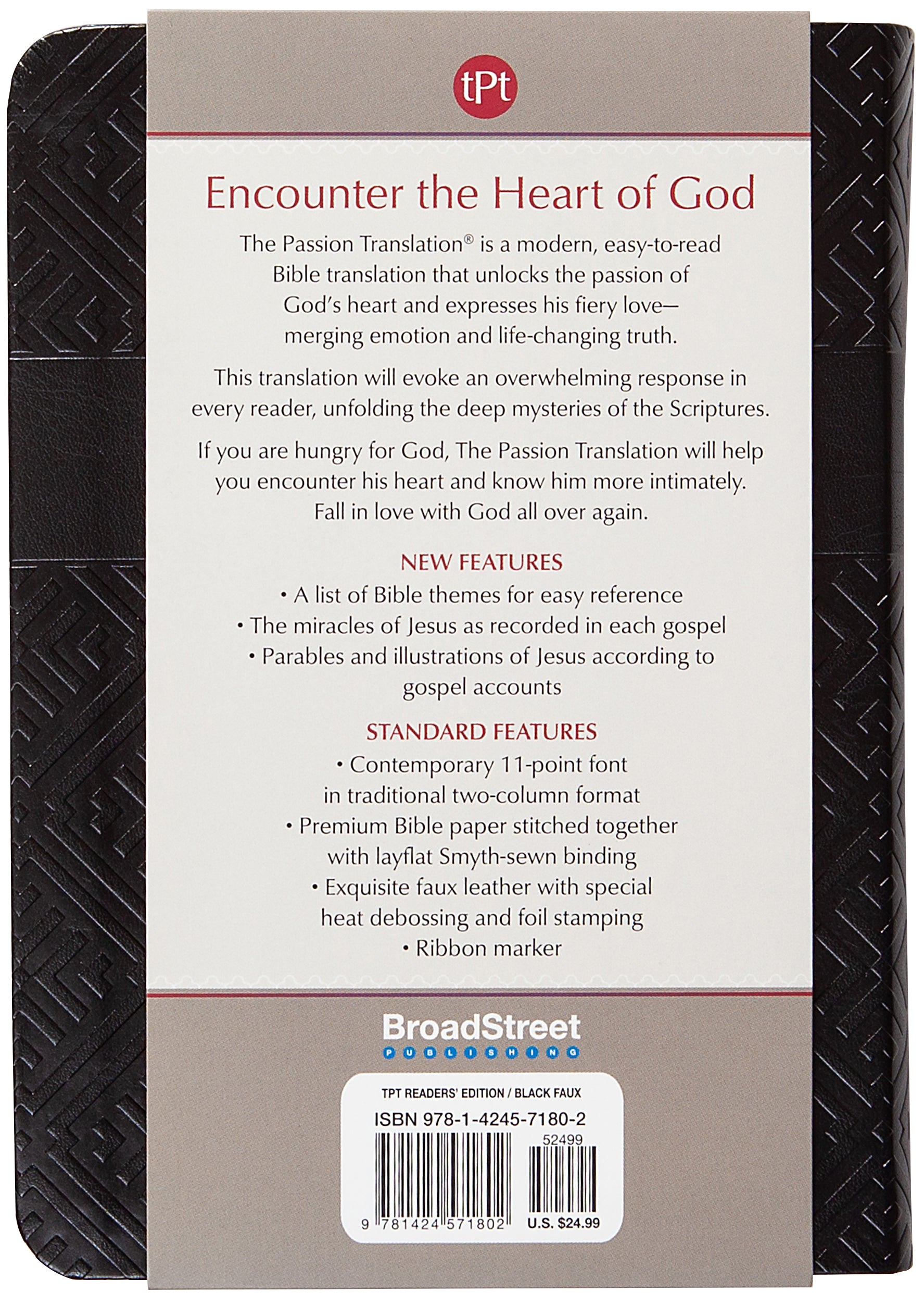 TPT New Testament, 2020 Readers Edition, Black (Black Letter Edition)