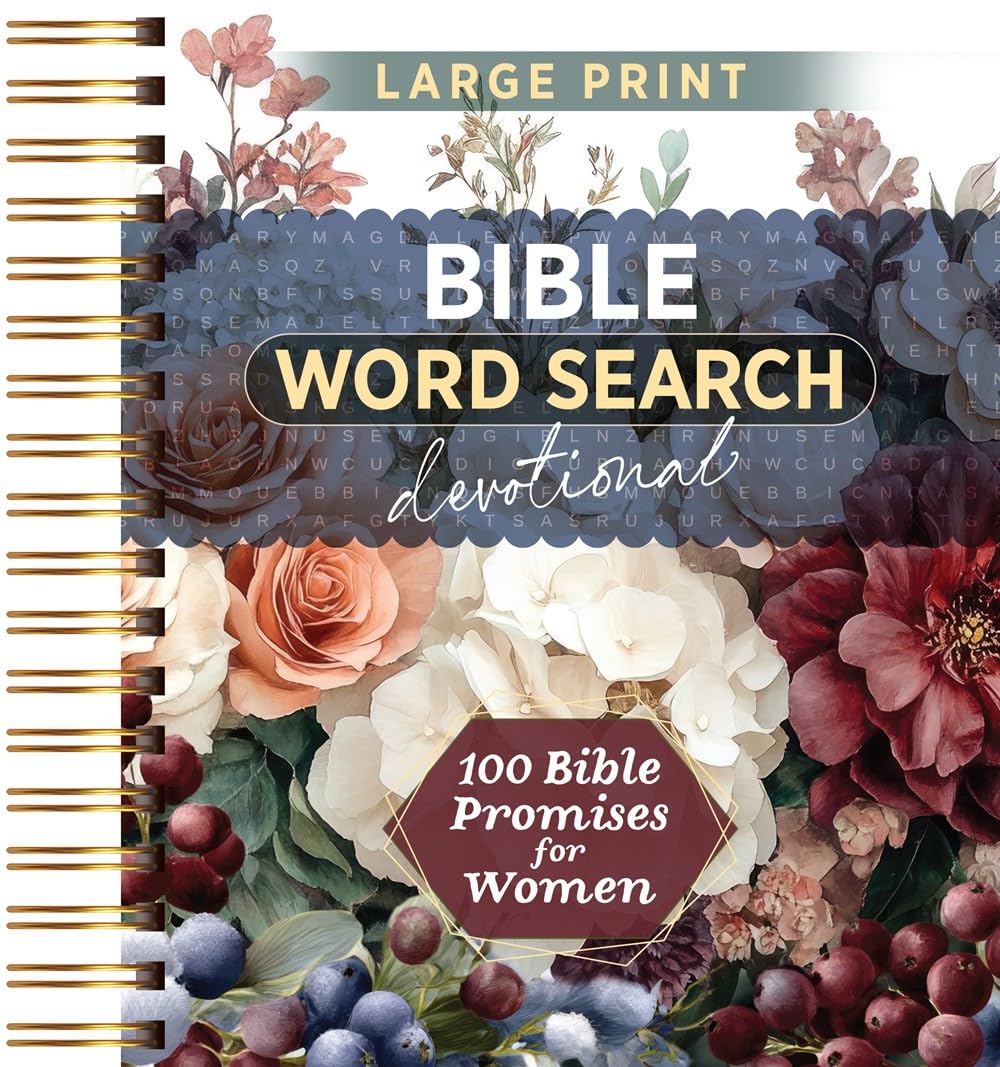 Bible Word Search Devotional: 100 Bible Promises for Women (Large Print)