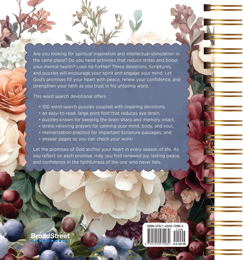 Bible Word Search Devotional: 100 Bible Promises for Women (Large Print)