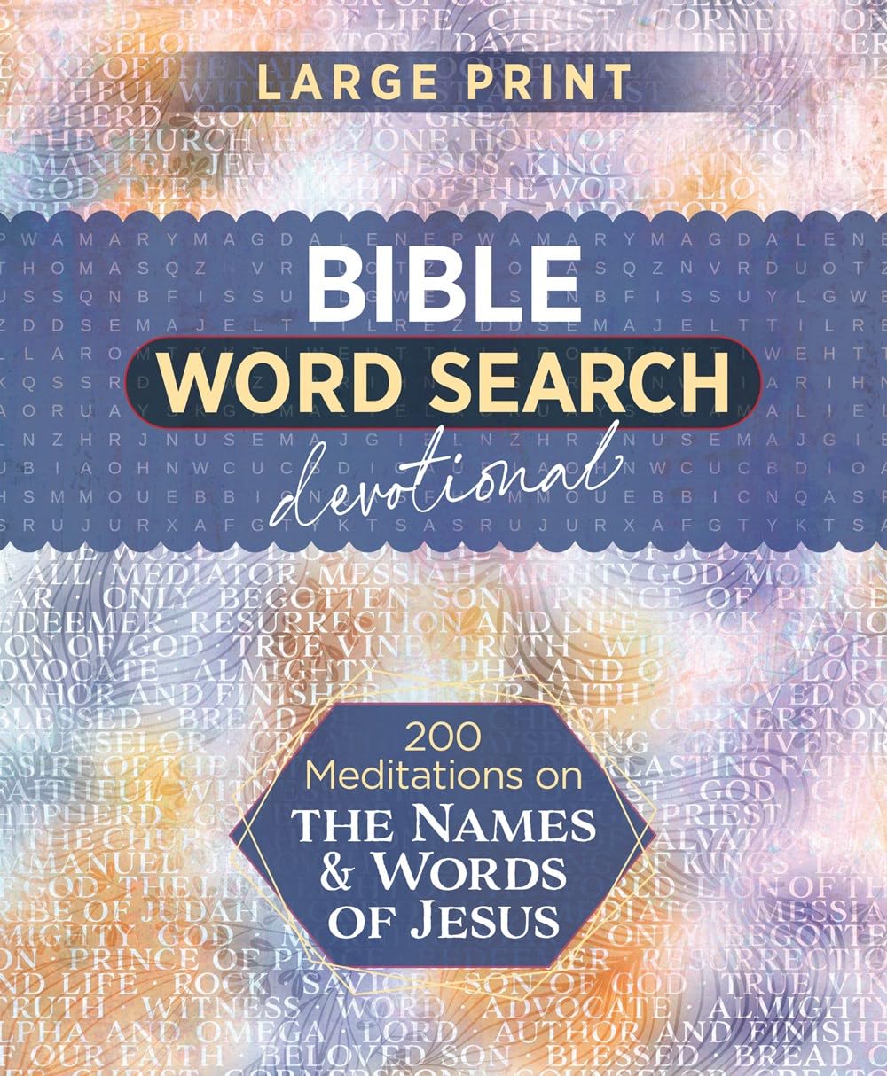 Bible Word Search Devotional: Names & Words of Jesus (Large Print)