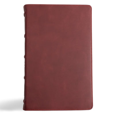 CSB Single-Column Personal Size Bible Holman Handcrafted Collection Premium Marbled Burgundy Calfskin (Black Letter Edition)