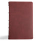 CSB Single-Column Personal Size Bible Holman Handcrafted Collection Premium Marbled Burgundy Calfskin (Black Letter Edition)