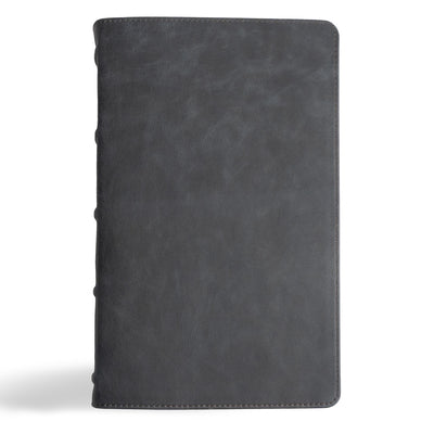 CSB Single-Column Personal Size Bible Holman Handcrafted Collection Premium Marbled Slate Calfskin (Black Letter Edition)