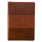 Journal Zippered: Strong and Courageous, Brown