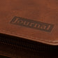 Journal Zippered: Strong and Courageous, Brown