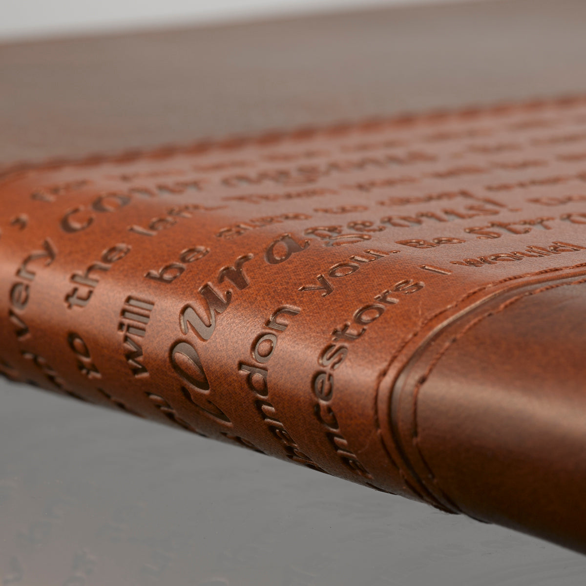 Journal Zippered: Strong and Courageous, Brown