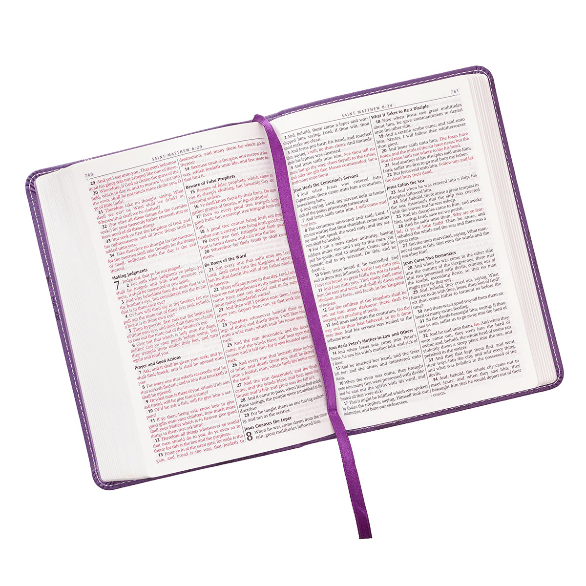 KJV Pocket Bible Purple (Red Letter Edition)